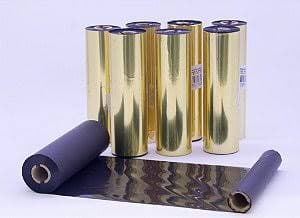Rolos de ribbon misto (cera/resina) para impressora térmica